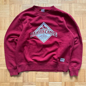 Vintage 90s Beaver Canoe Roots crewneck sweatshirt Size Medium